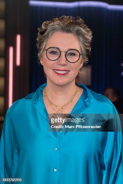Bestselling author Idiko von Kuerthy attends the "Koelner Treff" TV Show at WDR Studio on December 8, 2023 in Cologne, Germany.