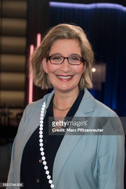 Household expert Yvonne Willicks attends the "Koelner Treff" TV Show at WDR Studio on December 8, 2023 in Cologne, Germany.