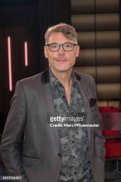 Cabaret artist Christoph Sieber attends the "Koelner Treff" TV Show at WDR Studio on December 8, 2023 in Cologne, Germany.