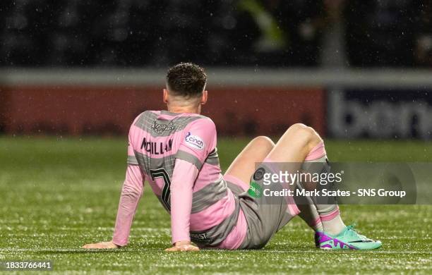 Partick Thistle's Jack McMillan looks dejected at full time during a cinch Championship match between Raith Rovers and Partick Thistle at Stark's...