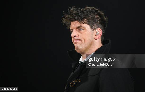 Galway , Ireland - 8 December 2023; TNT Sports presenter Donncha O'Callaghan after the Investec Champions Cup Pool 1 Round 1 match between Connacht...