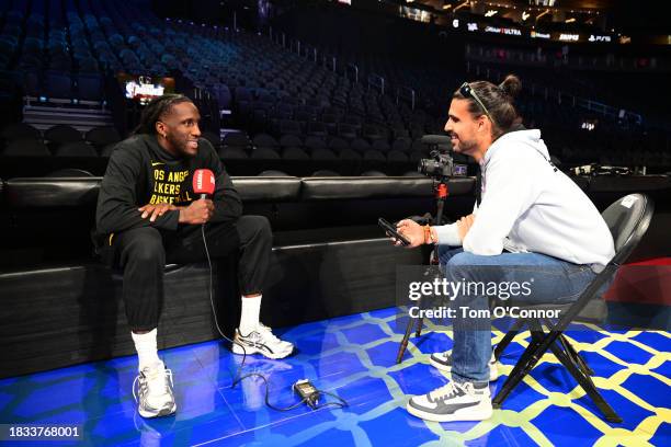 Taurean Prince of the Los Angeles Lakers during practice and media availability as part of the 2023 NBA In-Season Tournament on December 8, 2023 at...