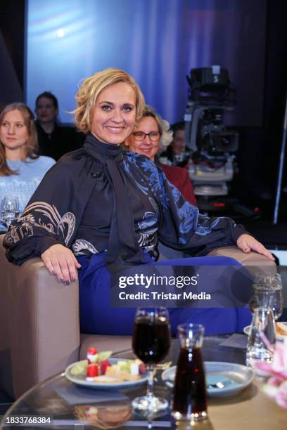 Caren Miosga during the NDR Talk Show at NDR Studios on December 8, 2023 in Hamburg, Germany.