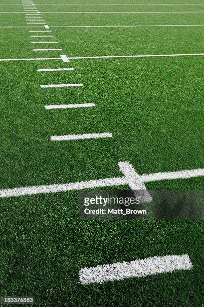 american football field grass turf - american football field stock pictures, royalty-free photos & images