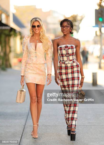Emma Hernan and Chelsea Lazkani are seen on December 08, 2023 in Los Angeles, California.