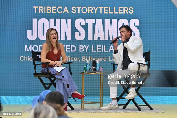 Liela Cobo attends 'John Stamos In Conversation' during the Tribeca Festival at Art Basel Miami Beach 2023 at the Miami Beach Convention Center on...