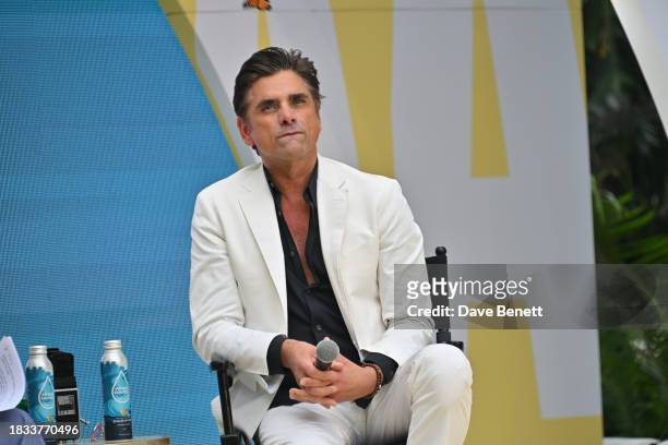 John Stamos attends 'John Stamos In Conversation' during the Tribeca Festival at Art Basel Miami Beach 2023 at the Miami Beach Convention Center on...
