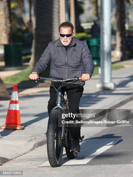 Arnold Schwarzenegger is seen on December 08, 2023 in Los Angeles