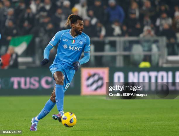 André-Frank Zambo Anguissa of Napoli seen in action during the match between Juventus FC and Napoli as part of Italian Serie A, football match at...