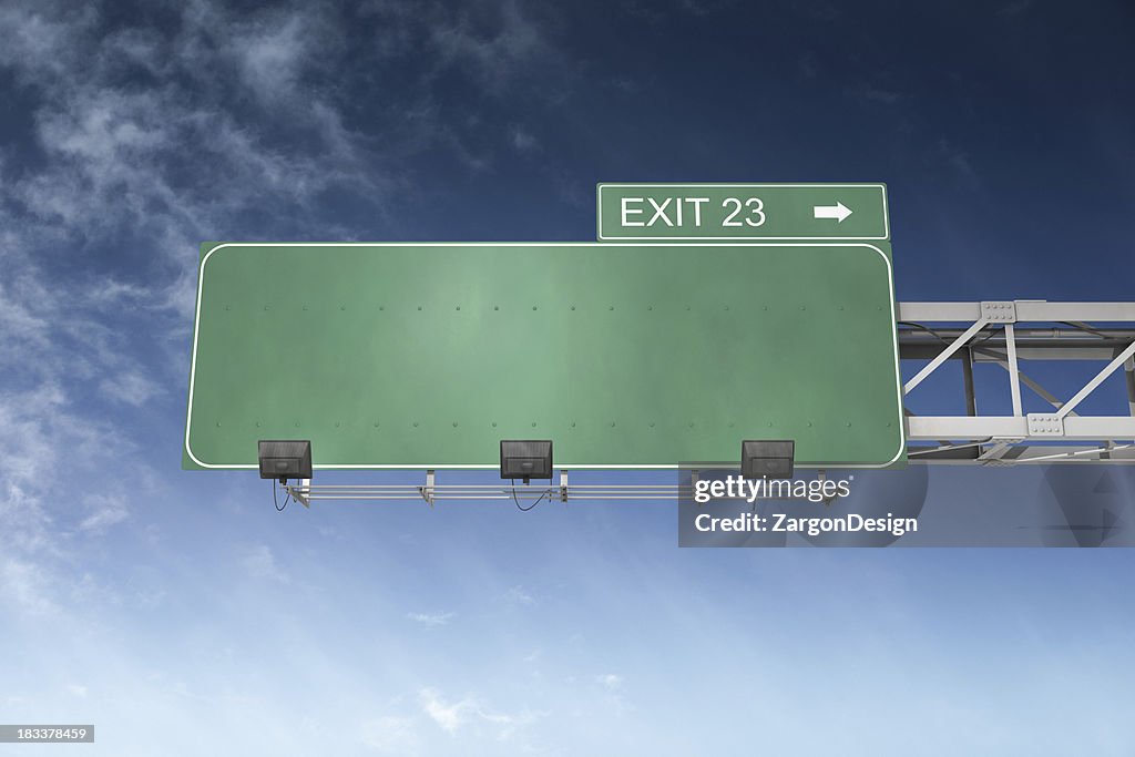 Blank Highway Sign