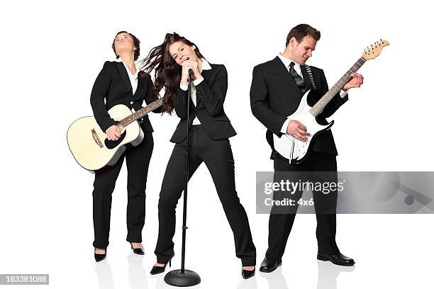 musical band - guitarist band stock pictures, royalty-free photos & images