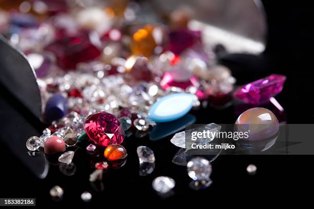 gem stones - ruby jewels stock pictures, royalty-free photos & images