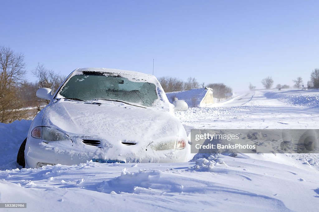 車でキマリ雪をオフにして、州間高速道路