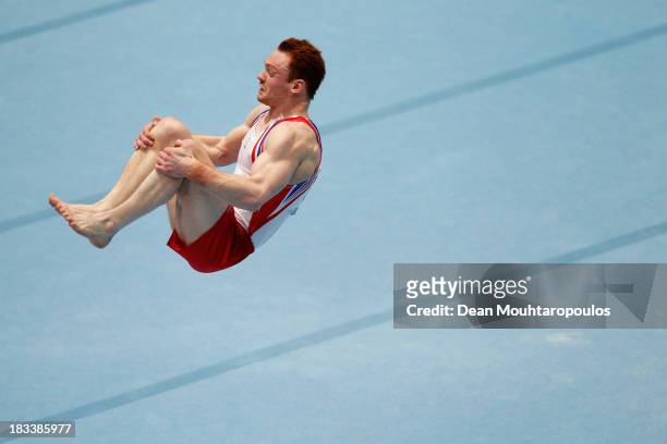 Daniel Purvis of Great Britain competes Floor Exercise Final on Day Six of the Artistic Gymnastics World Championships Belgium 2013 held at the...