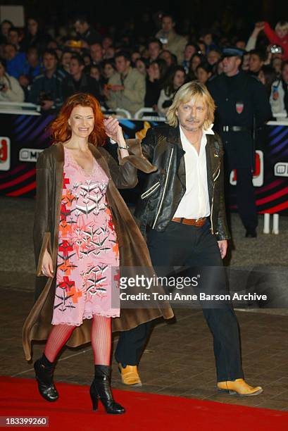 Axelle Red and Renaud during NRJ Music Awards 2003 - Cannes - Arrivals at Palais des Festivals in Cannes, France.