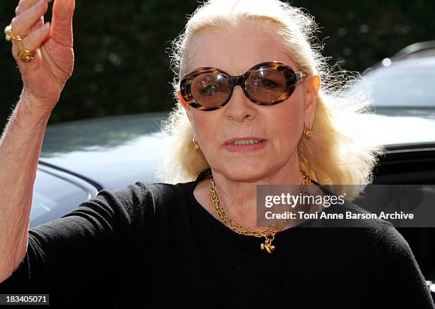 Lauren Bacall during 30th Deauville American Film Festival - Nicole Kidman and Lauren Bacall Arrival at Royal Hotel in Deauville, France.
