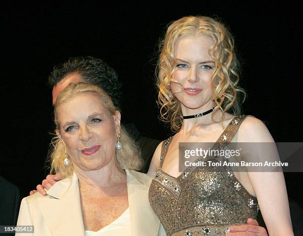 Lauren Bacall and Nicole Kidman during 30th Deauville American Film Festival - Birth - Premiere at CID in Deauville, France.