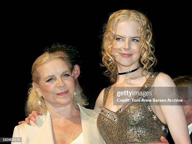 Lauren Bacall and Nicole Kidman during 30th Deauville American Film Festival - Birth - Premiere at CID in Deauville, France.