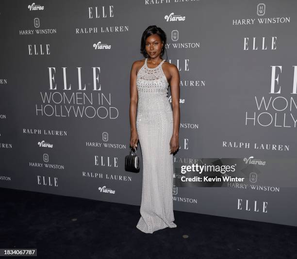 Anna Diop attends ELLE's Women In Hollywood Celebration at Nya Studios on December 05, 2023 in Los Angeles, California.