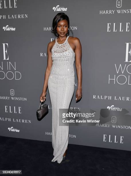 Anna Diop attends ELLE's Women In Hollywood Celebration at Nya Studios on December 05, 2023 in Los Angeles, California.