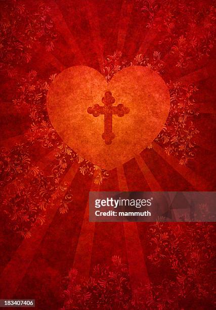 sacred heart - red cross stock-grafiken, -clipart, -cartoons und -symbole