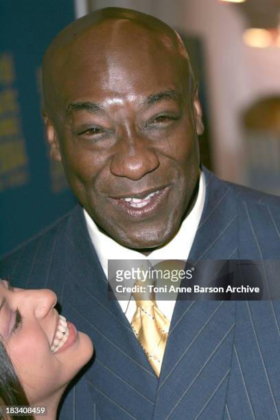Michael Clarke Duncan and Irene Marquez during 2004 World Music Awards - Arrivals at The Thomas and Mack Center in Las Vegas, Nevada, United States.