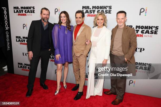 James Purefoy, Caitlin McGee, Tony Shalhoub, Melora Hardin, and Jason Gray-Stanford attend Peacock's "Mr. Monk's Last Case: A Monk Movie" New York...