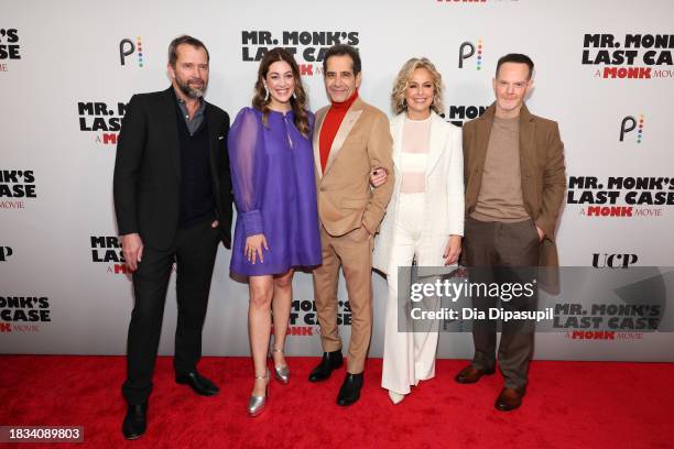 James Purefoy, Caitlin McGee, Tony Shalhoub, Melora Hardin, and Jason Gray-Stanford attend Peacock's "Mr. Monk's Last Case: A Monk Movie" New York...