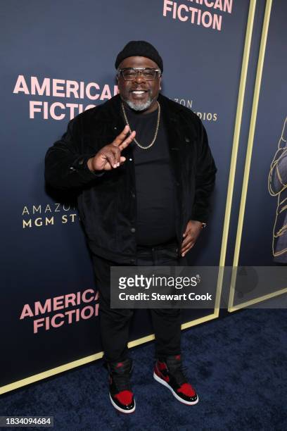 Cedric the Entertainer attends the Los Angeles premiere of MGM's "American Fiction" at Academy Museum of Motion Pictures on December 05, 2023 in Los...