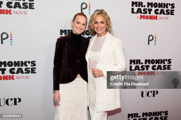 Melora Hardin and daughter Piper Quincey Jackson attend Peacock's "Mr. Monk's Last Case: A Monk Movie" New York premiere at Metrograph on December...
