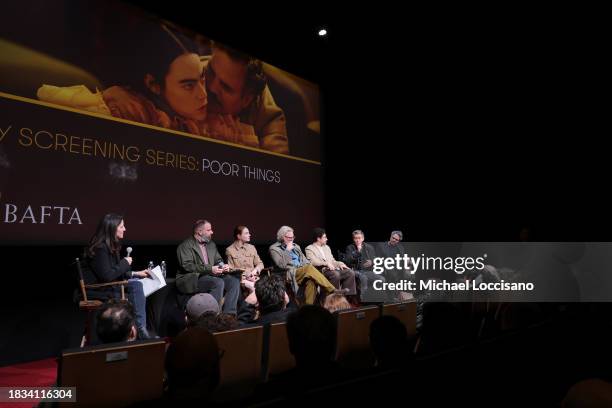 Laura Poitras moderates a Q&A with director Yorgos Lanthimos, Emma Stone, writer Tony McNamara, and Ramy Youssef, Willem Dafoe and Mark Ruffalo...