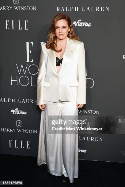 Alicia Silverstone attends ELLE's 2023 Women in Hollywood Celebration Presented by Ralph Lauren, Harry Winston and Viarae at Nya Studios on December...