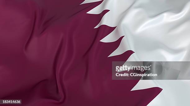 qatari flag - qatar stock pictures, royalty-free photos & images