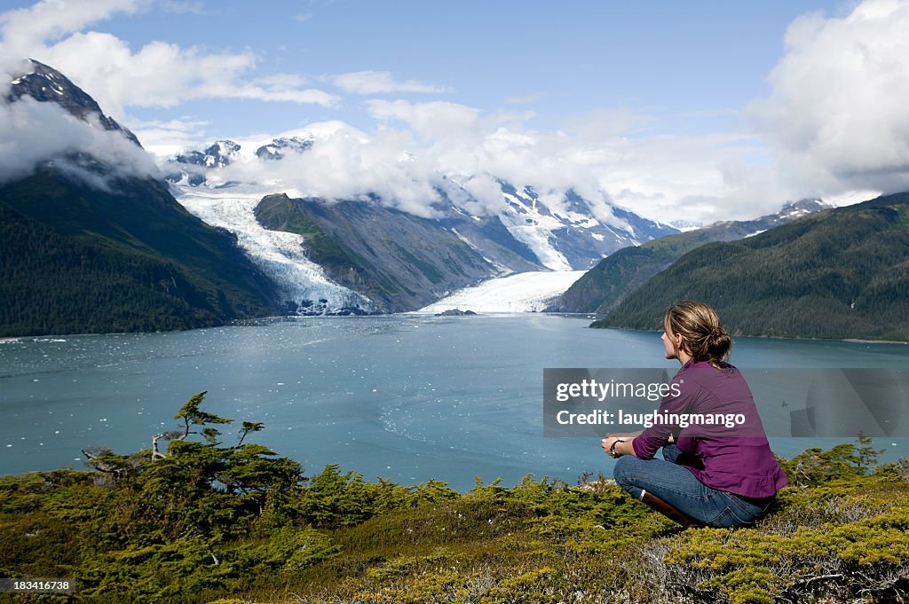 Frau im Freien alaska