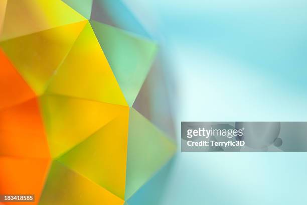 geodesic crystal prismatic sphere with spectrum of color - geodetisk kupol bildbanksfoton och bilder