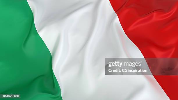 majestic italian flag - italian flag stockfoto's en -beelden