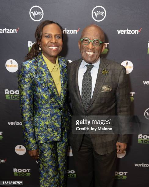 Deborah Roberts and Al Roker attend The Root 100 Gala at The Apollo Theater on December 05, 2023 in New York City.