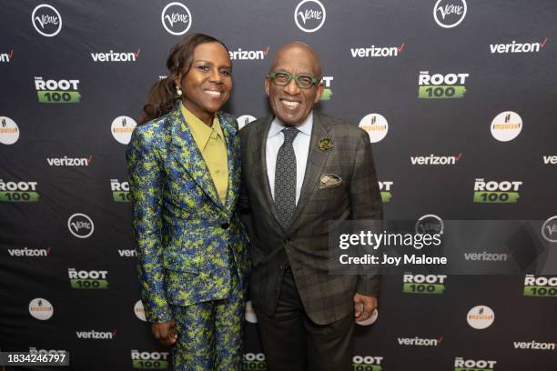 Deborah Roberts and Al Roker attend The Root 100 Gala at The Apollo Theater on December 05, 2023 in New York City.