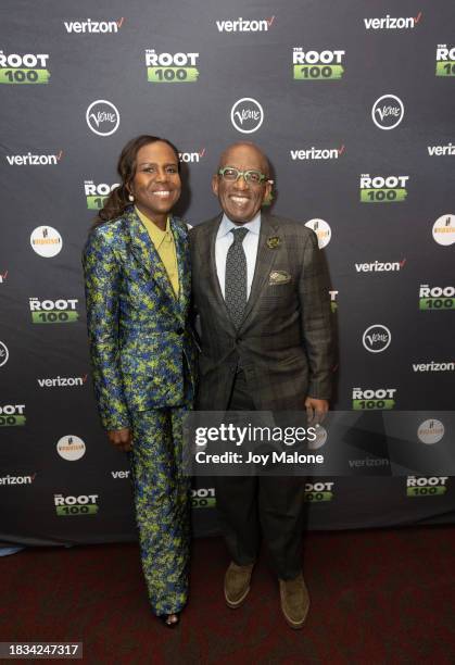 Deborah Roberts and Al Roker attend The Root 100 Gala at The Apollo Theater on December 05, 2023 in New York City.