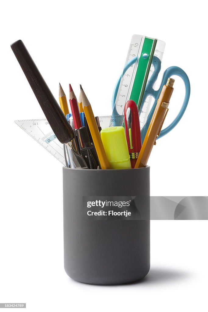 Office: Pencil Holder with Contents
