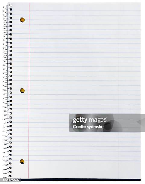 college excluir bloco espiral - bloco espiral imagens e fotografias de stock