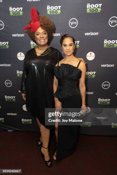 Tatsha Robertson and Misty Copeland attends The Root 100 Gala at The Apollo Theater on December 05, 2023 in New York City.