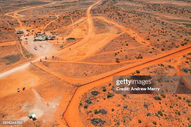 cameron corner state borders outback australia - driving car australia road copy space sunlight travel destinations colour image day getting stock pictures, royalty-free photos & images