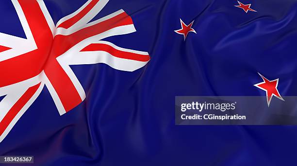 new zealand flag - new zealand flag stockfoto's en -beelden