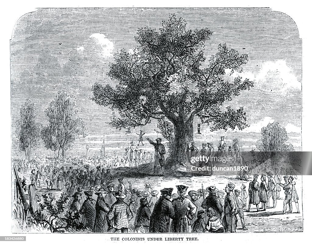 Colonists under the Liberty Tree