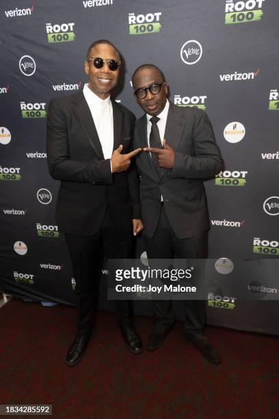 Doug E. Fresh and Dr. Olajide Williams attend The Root 100 Gala at The Apollo Theater on December 05, 2023 in New York City.