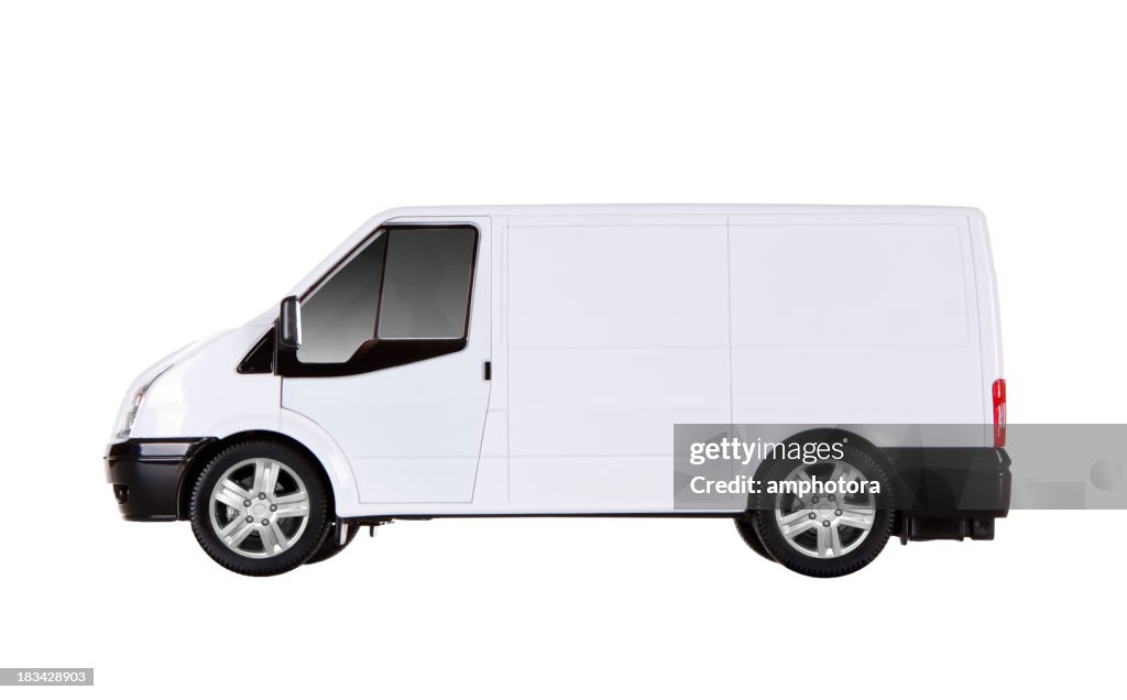 Isolated white truck