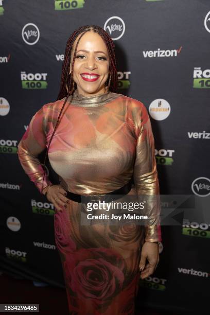 Nikole Hannah-Jones attends The Root 100 Gala at The Apollo Theater on December 05, 2023 in New York City.