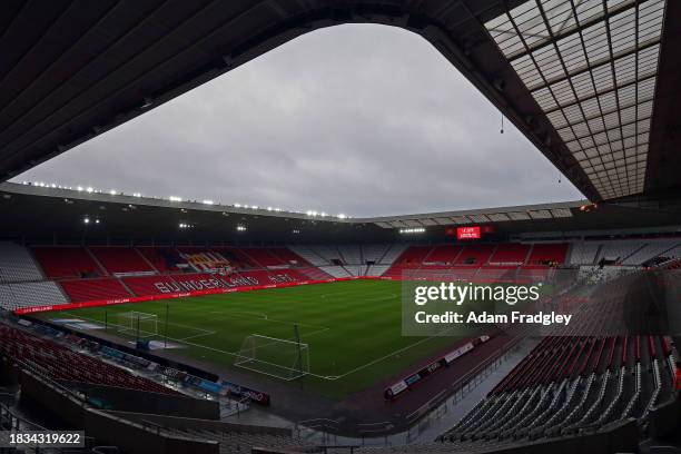 General view of the stadium and pitch ahead of the Sky Bet Championship match between Sunderland and West Bromwich Albion at Stadium of Light on...