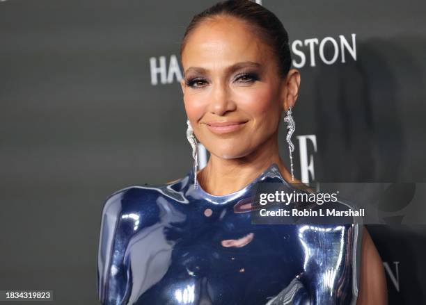 Jennifer Lopez attends ELLE's Women in Hollywood Celebration at Nya Studios on December 05, 2023 in Los Angeles, California.